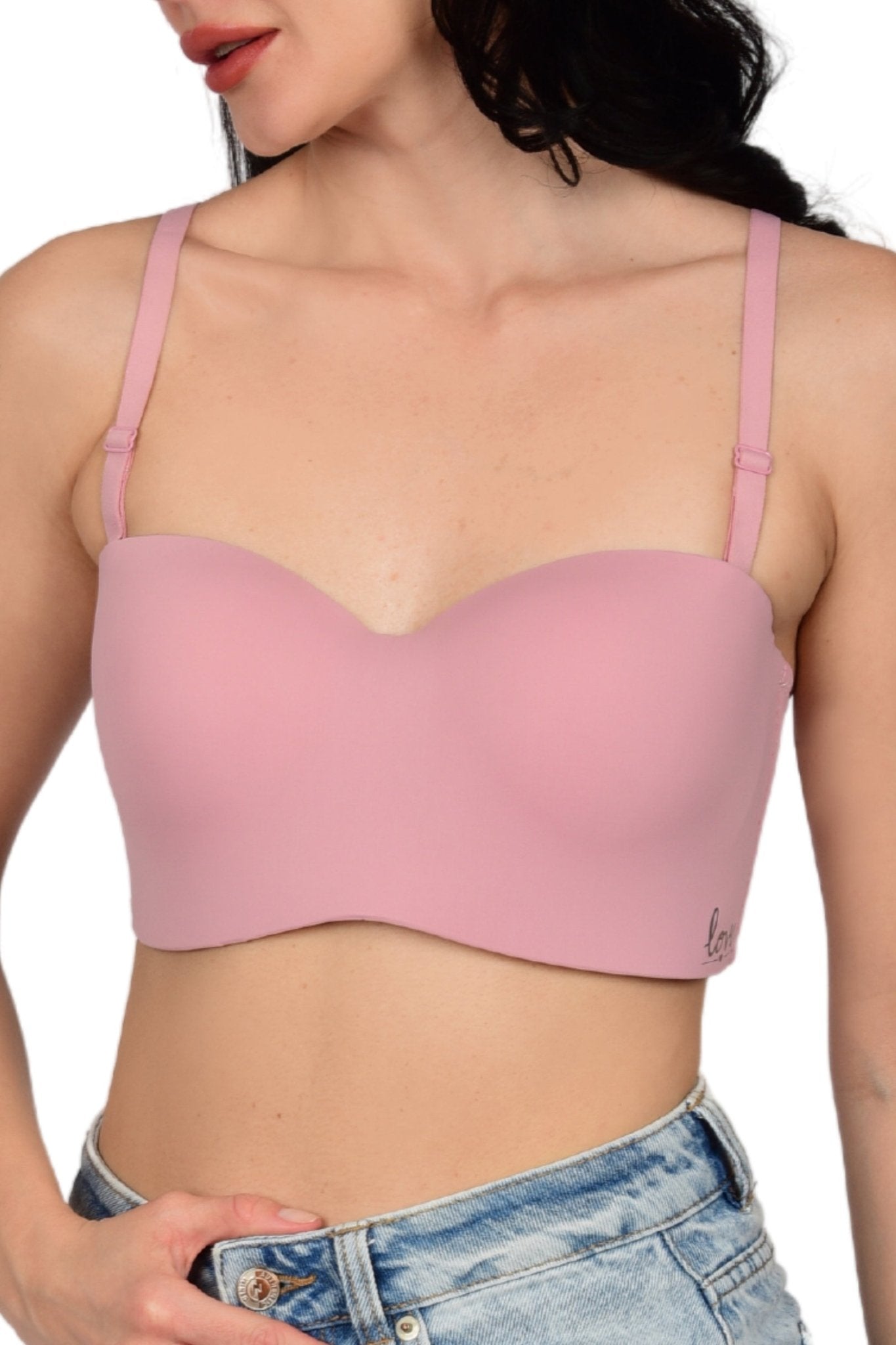 Bare Dezire Demi Cup Balconette Padded with Adjustable Straps Bra for Women - Bare Dezire