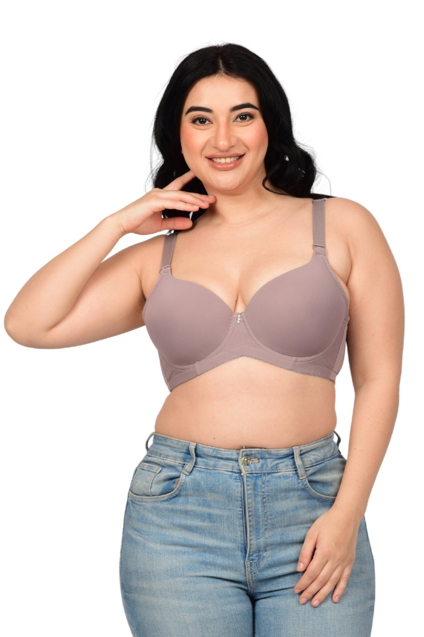 Bare Dezire Demi Cup Comfortable Seamless Plus Size Padded Bra for Women - Bare Dezire