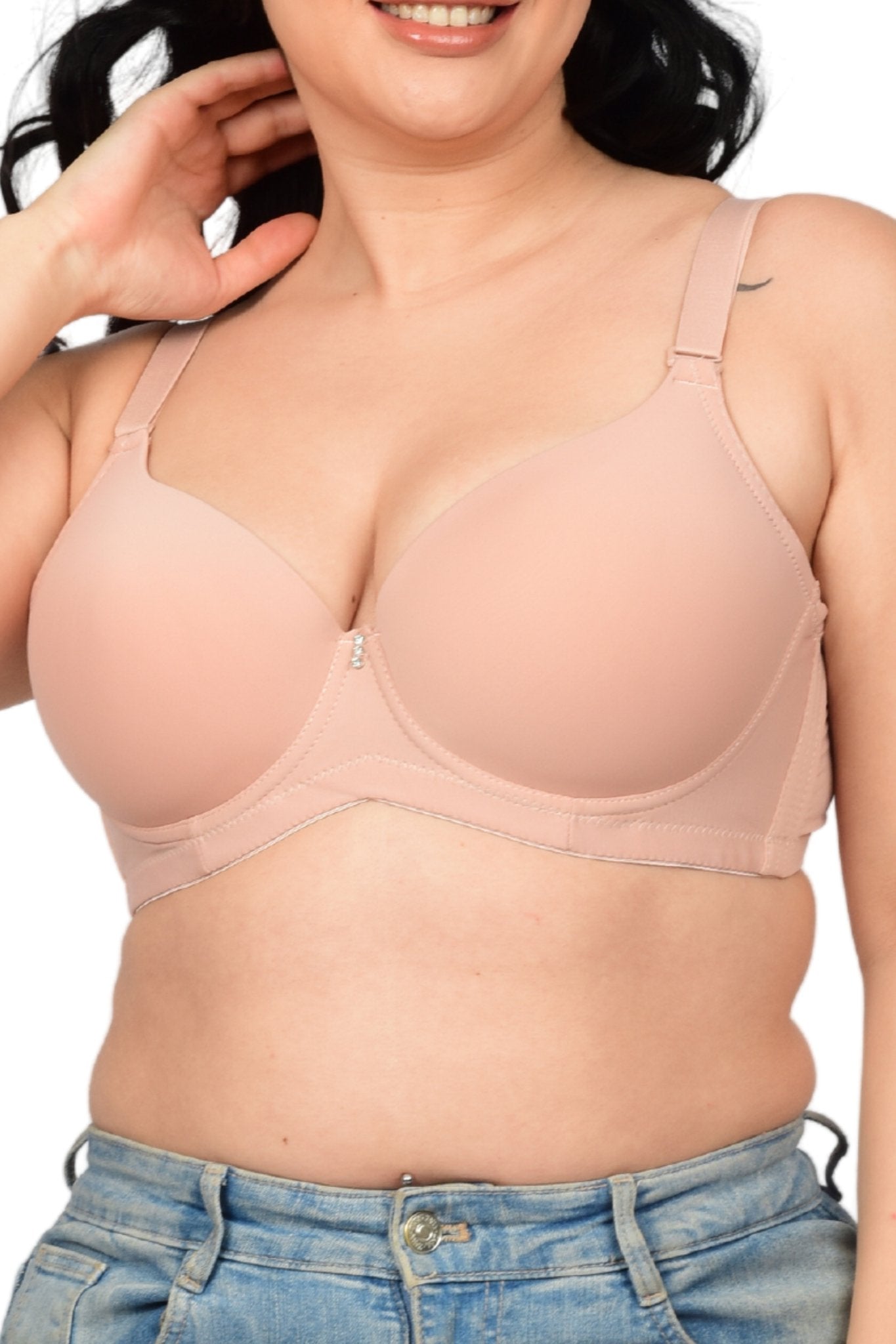 Bare Dezire Demi Cup Comfortable Seamless Plus Size Padded Bra for Women - Bare Dezire