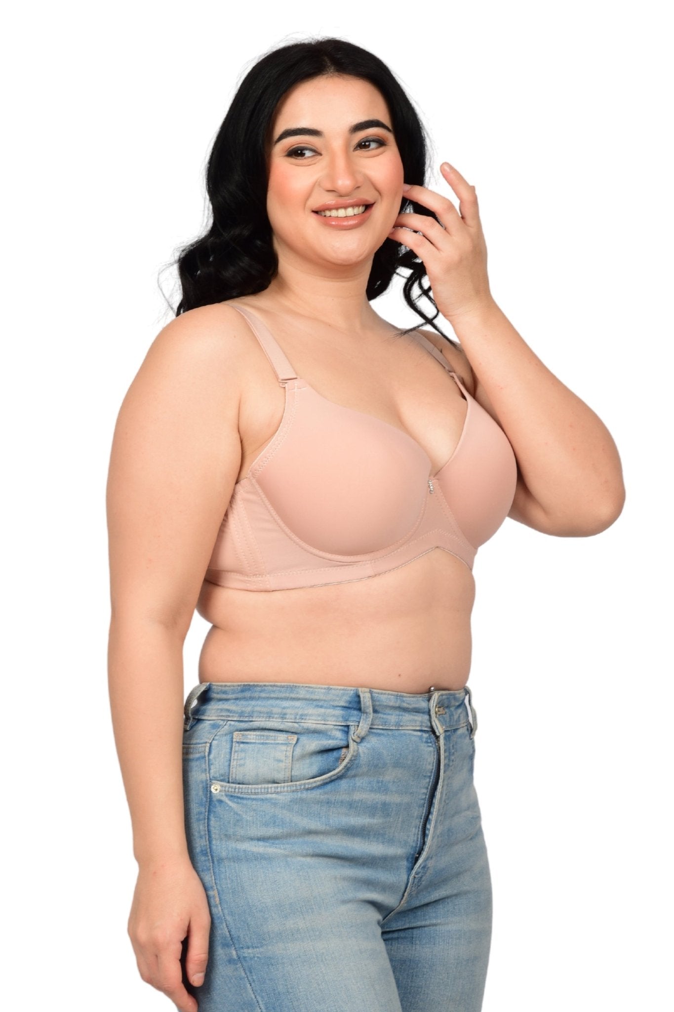 Bare Dezire Demi Cup Comfortable Seamless Plus Size Padded Bra for Women - Bare Dezire