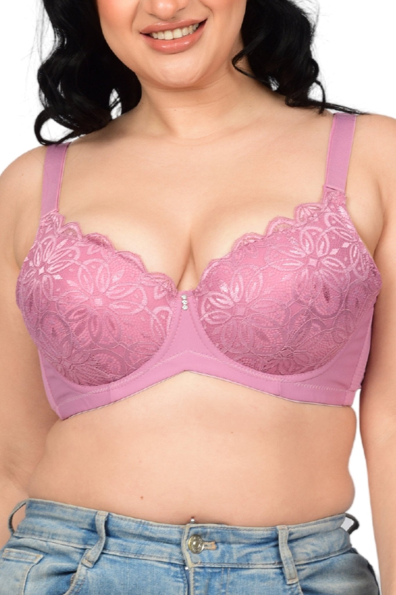 Bare Dezire Demi Cup Underwired Padded Plus Size Comfortable Bra for women - Bare Dezire