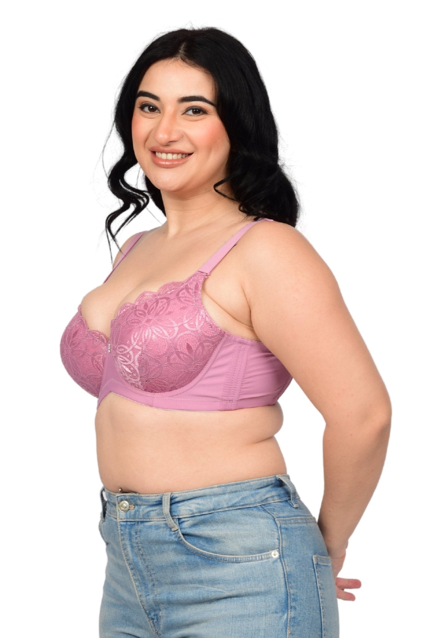 Bare Dezire Demi Cup Underwired Padded Plus Size Comfortable Bra for women - Bare Dezire