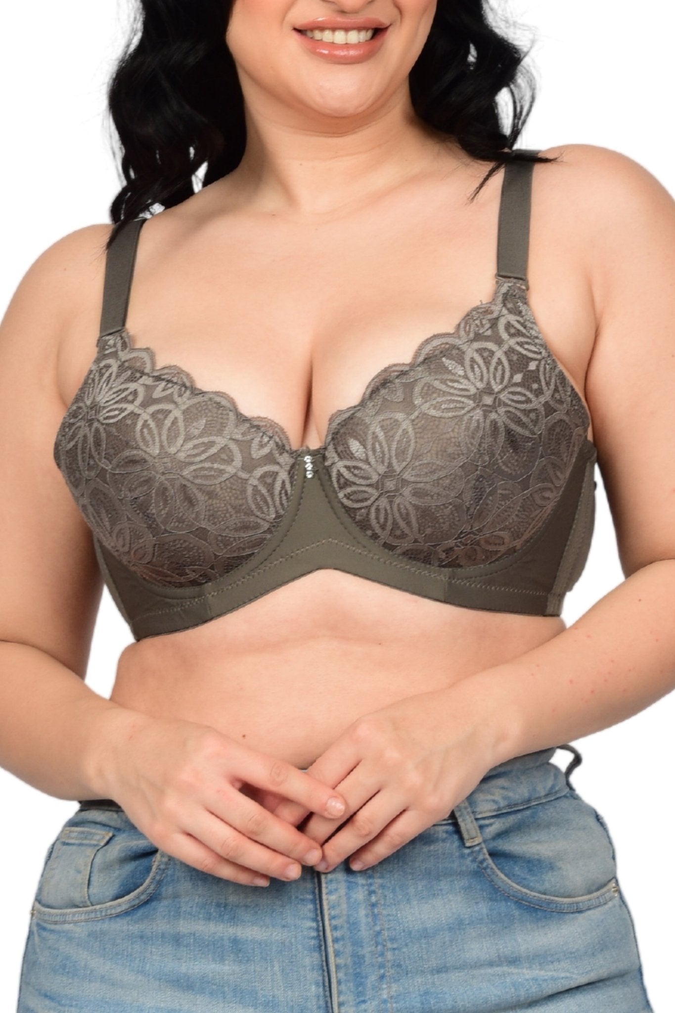 Bare Dezire Demi Cup Underwired Padded Plus Size Comfortable Bra for women - Bare Dezire