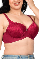 Bare Dezire Demi Cup Underwired Padded Plus Size Comfortable Bra for women - Bare Dezire