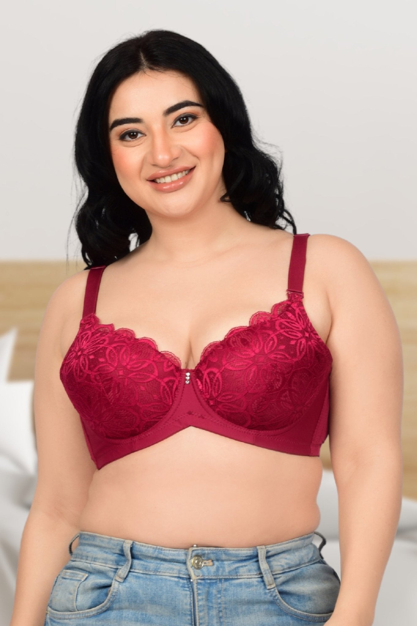 Bare Dezire Demi Cup Underwired Padded Plus Size Comfortable Bra for women - Bare Dezire