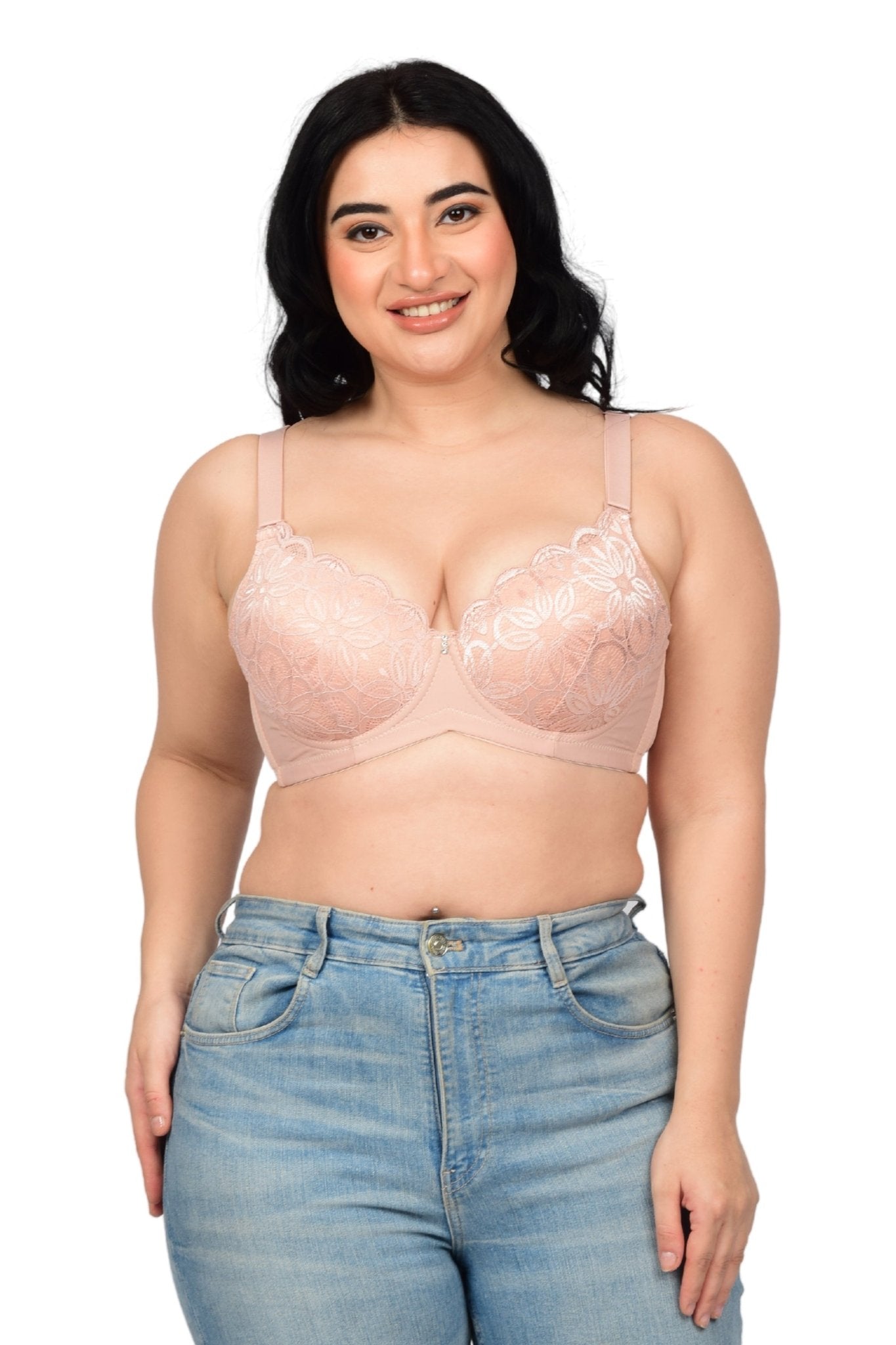 Bare Dezire Demi Cup Underwired Padded Plus Size Comfortable Bra for women - Bare Dezire