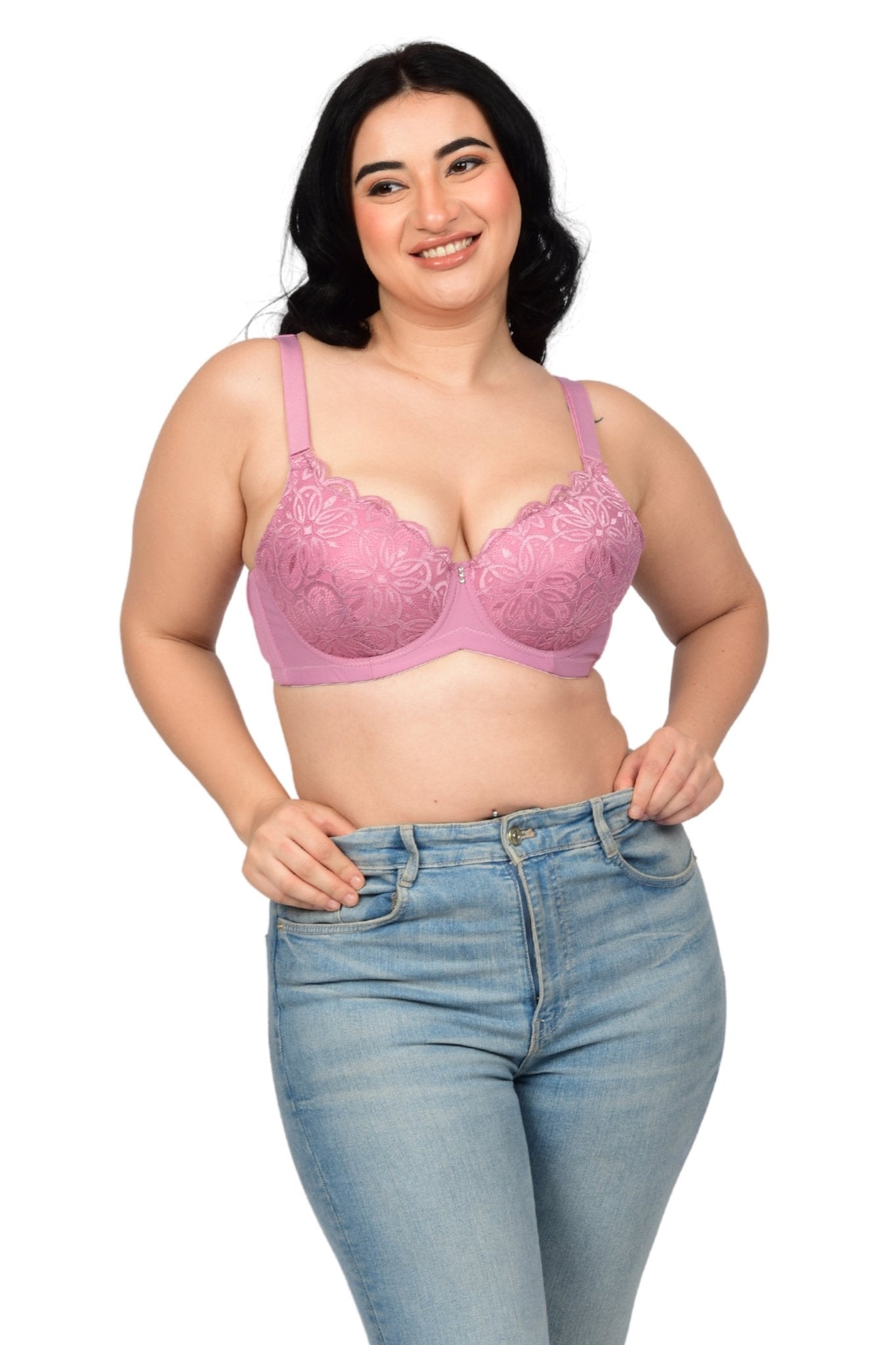 Bare Dezire Demi Cup Underwired Padded Plus Size Comfortable Bra for women - Bare Dezire