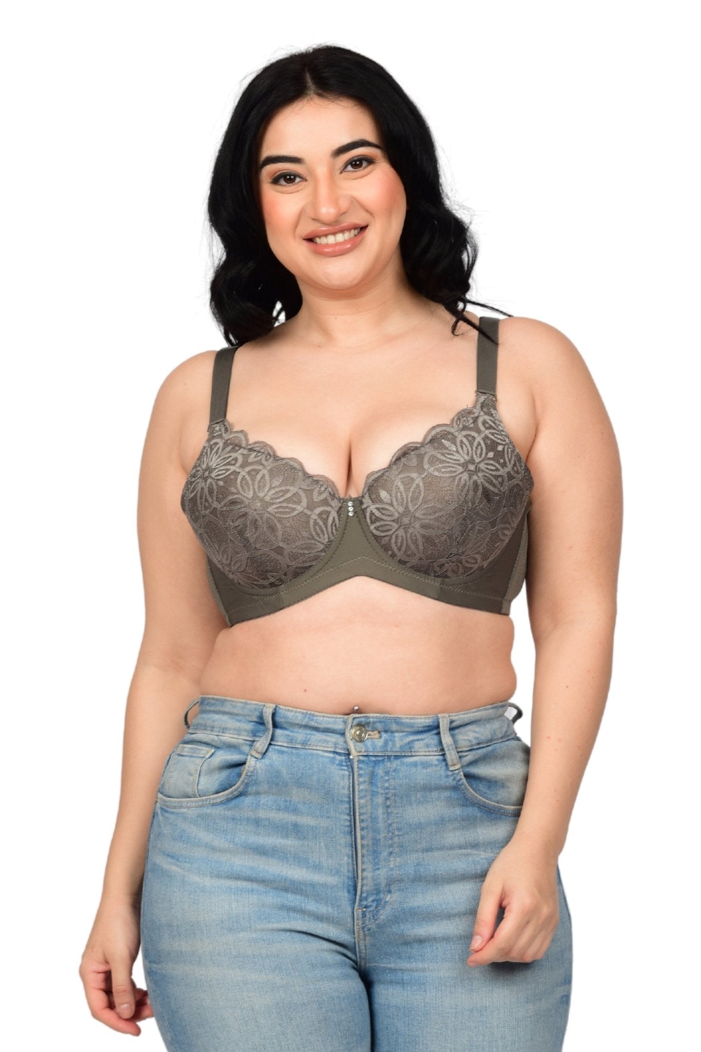 Bare Dezire Demi Cup Underwired Padded Plus Size Comfortable Bra for women - Bare Dezire