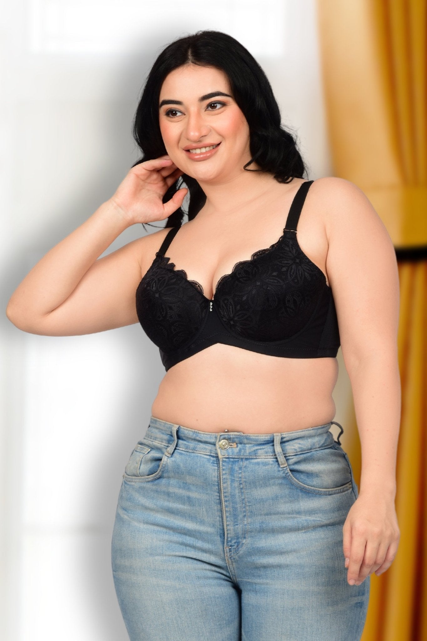 Bare Dezire Demi Cup Underwired Padded Plus Size Comfortable Bra for women - Bare Dezire