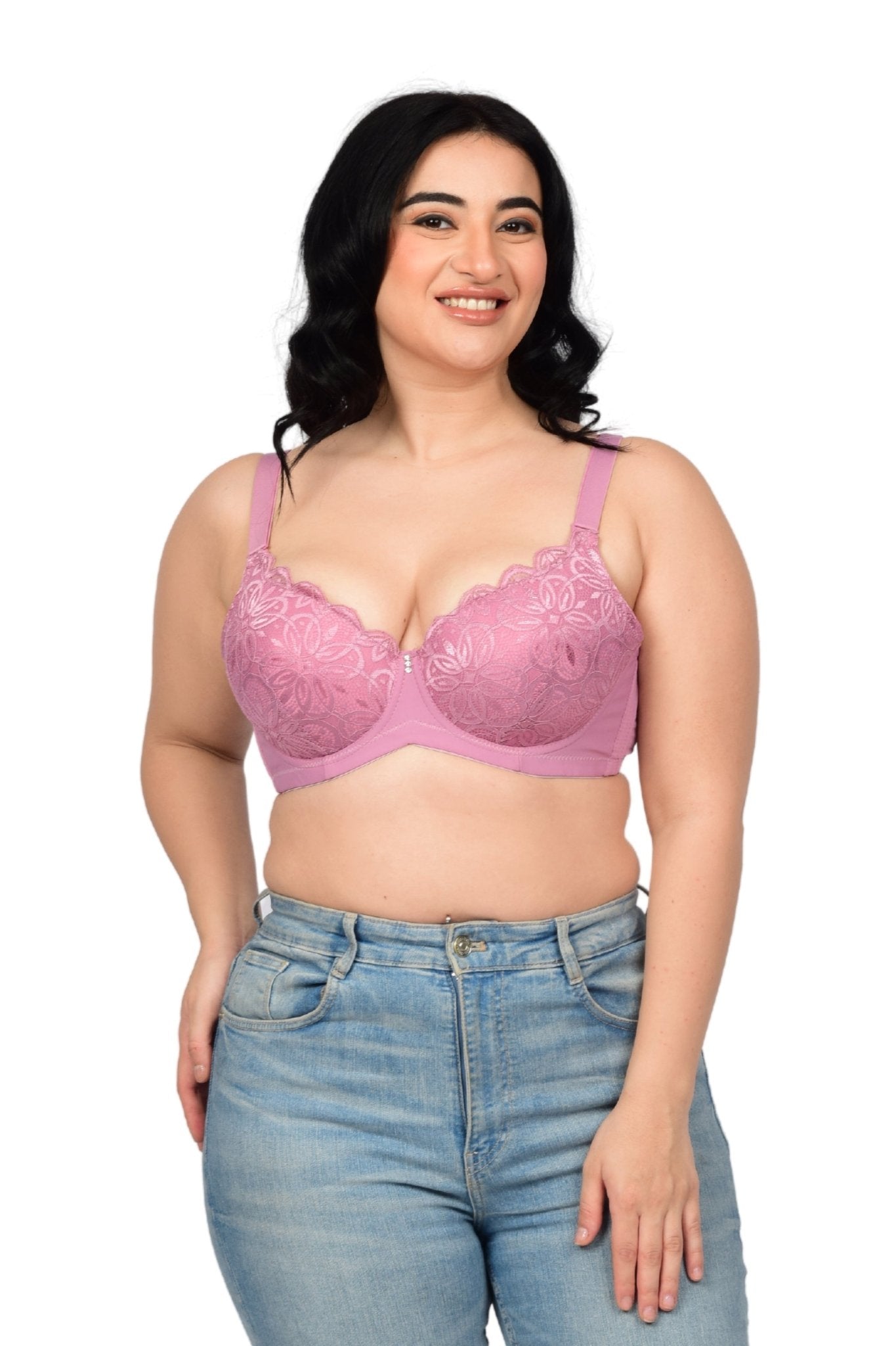 Bare Dezire Demi Cup Underwired Padded Plus Size Comfortable Bra for women - Bare Dezire