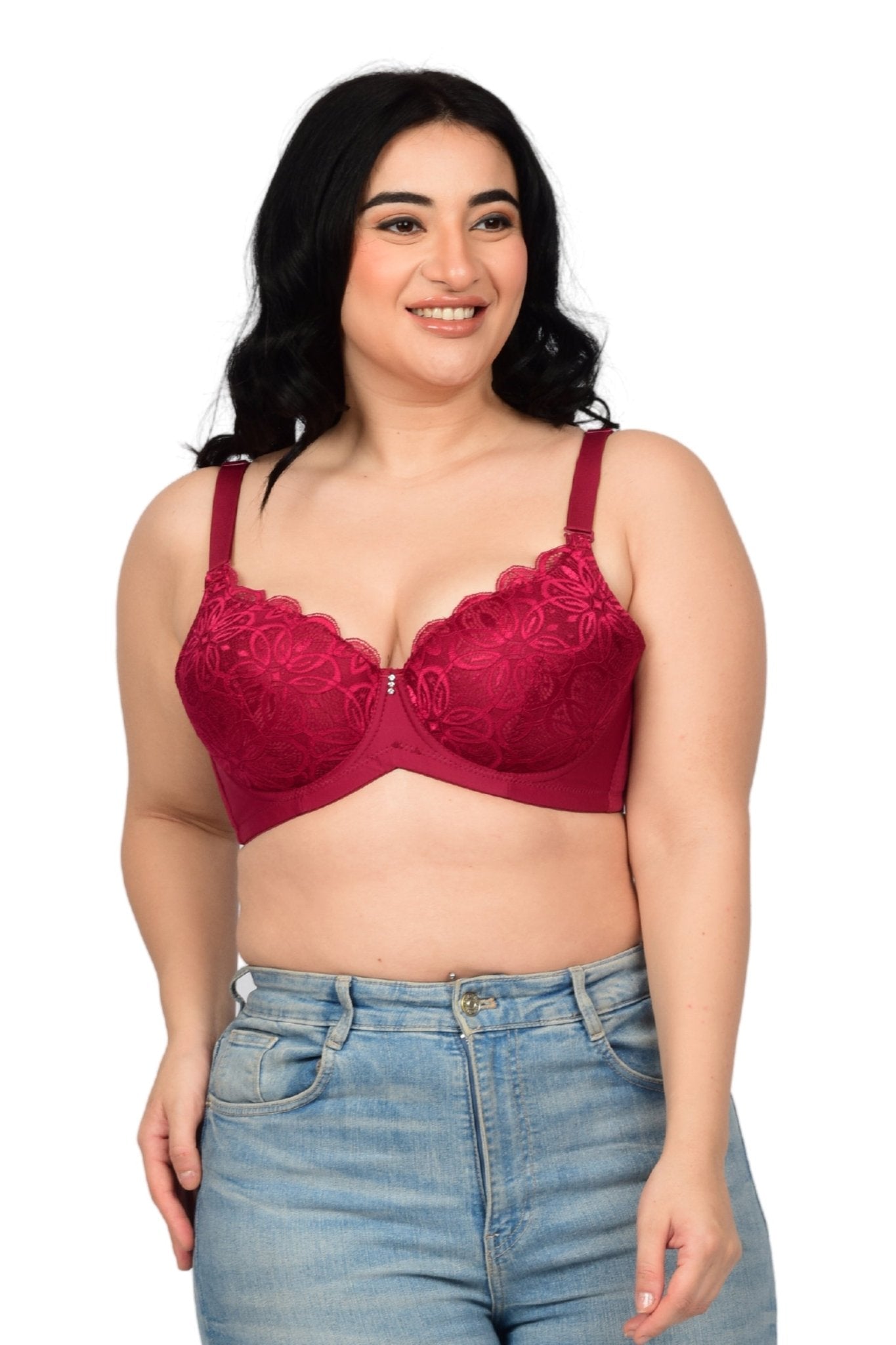 Bare Dezire Demi Cup Underwired Padded Plus Size Comfortable Bra for women - Bare Dezire