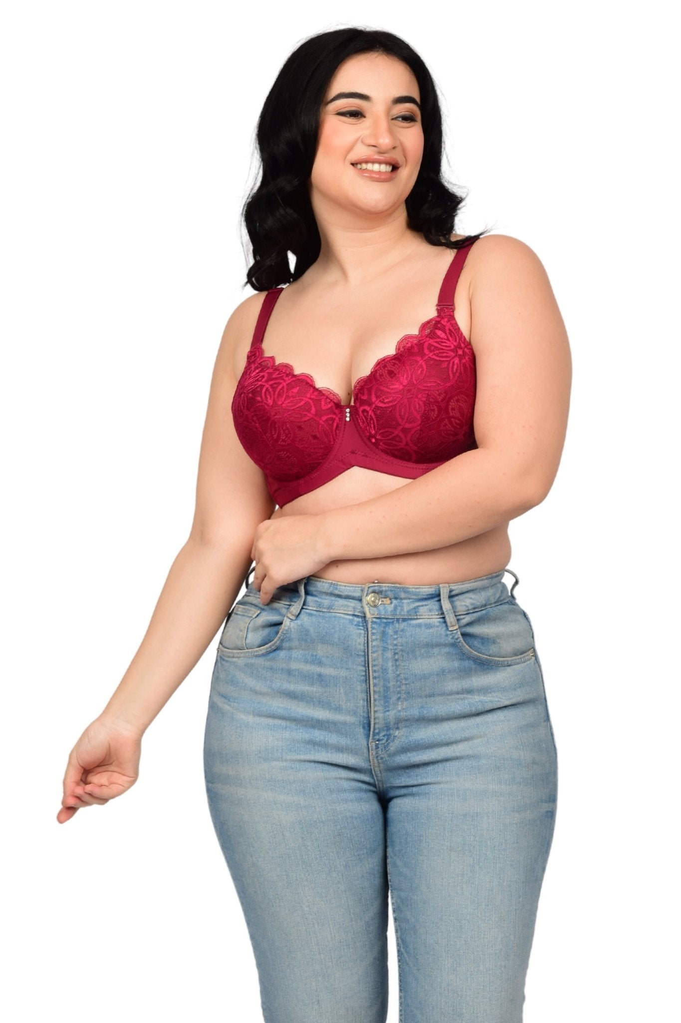 Bare Dezire Demi Cup Underwired Padded Plus Size Comfortable Bra for women - Bare Dezire