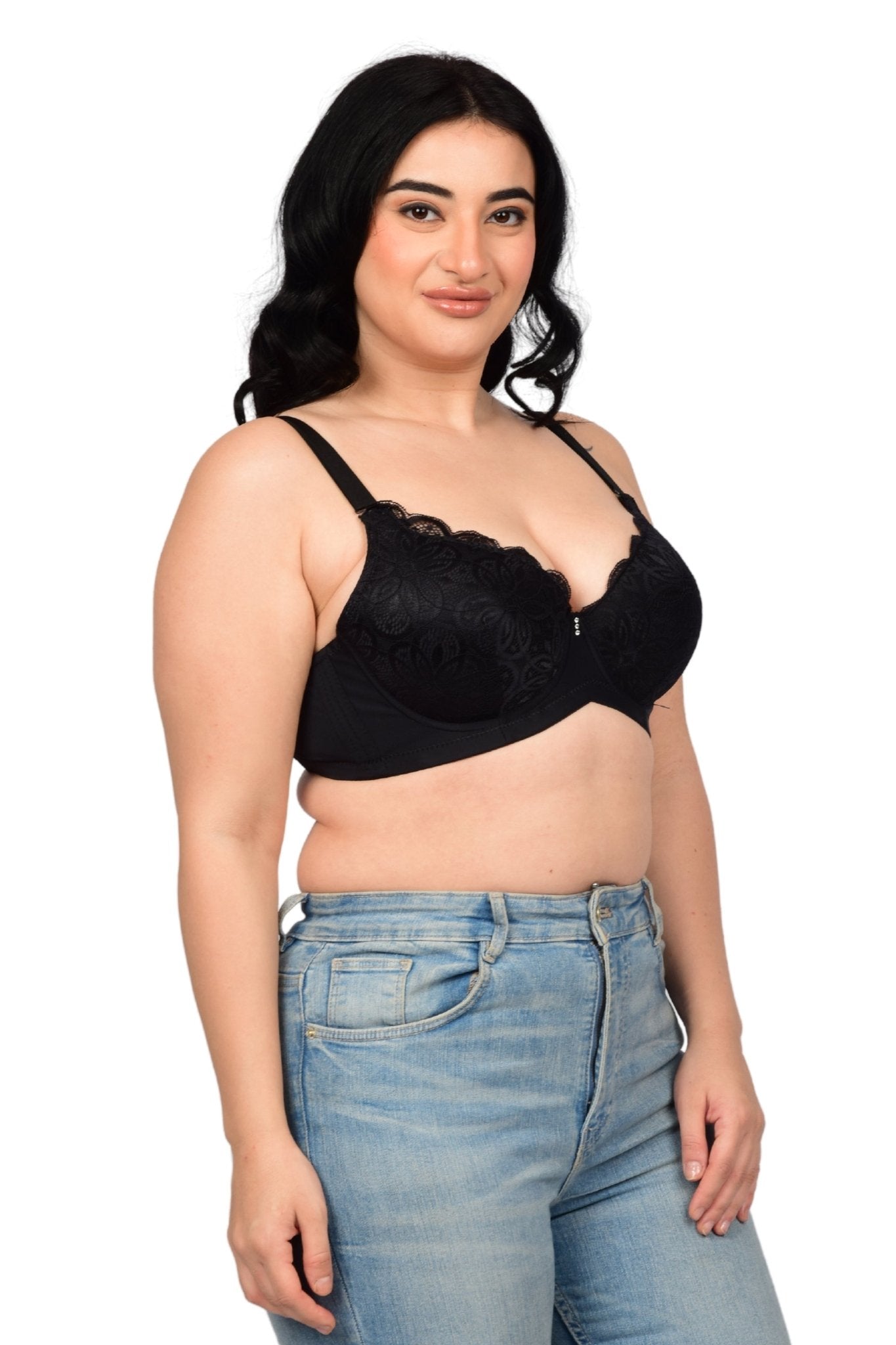 Bare Dezire Demi Cup Underwired Padded Plus Size Comfortable Bra for women - Bare Dezire