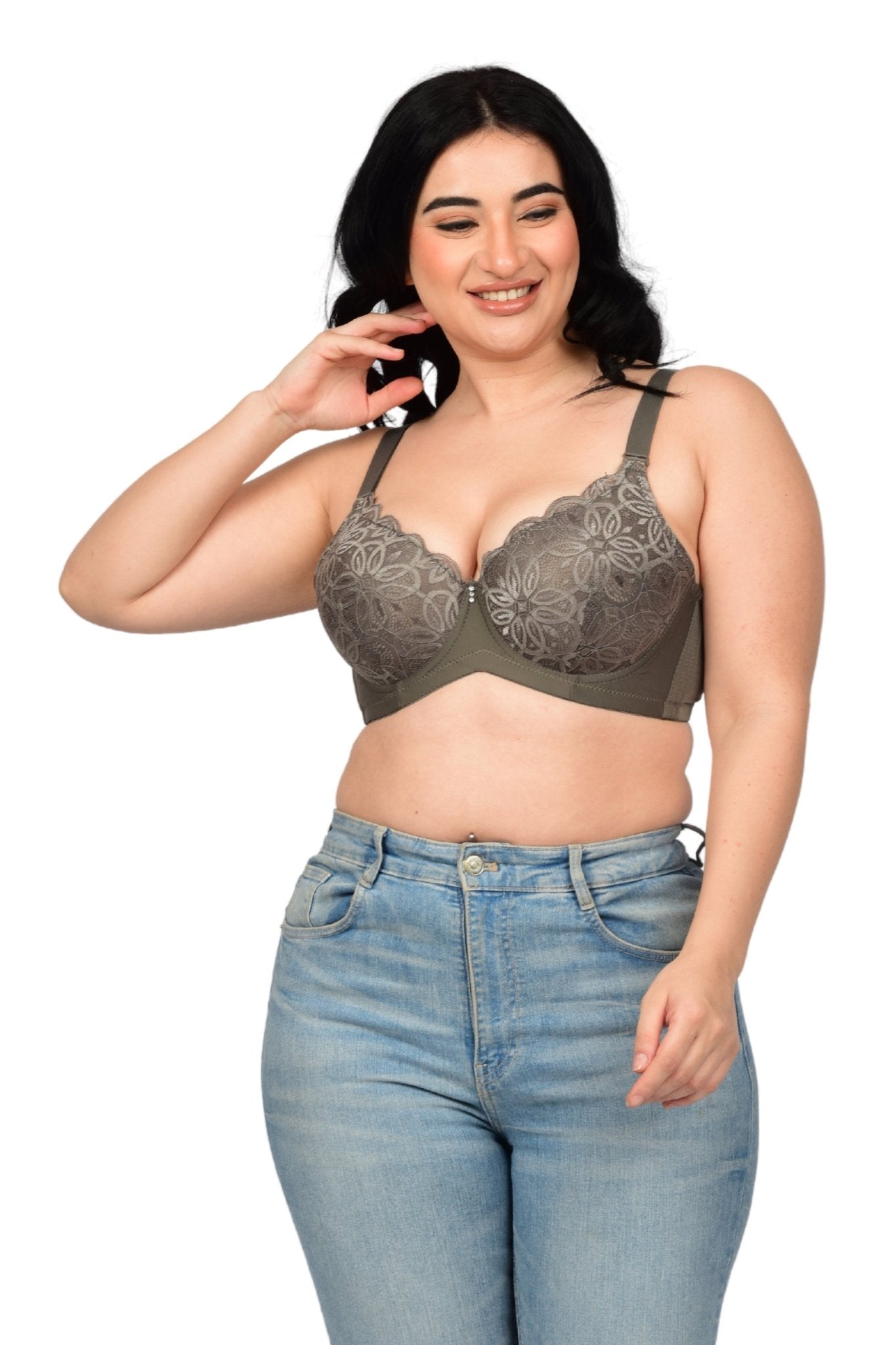 Bare Dezire Demi Cup Underwired Padded Plus Size Comfortable Bra for women - Bare Dezire