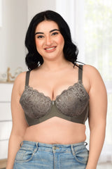 Bare Dezire Demi Cup Underwired Padded Plus Size Comfortable Bra for women - Bare Dezire