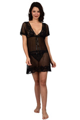 Bare Dezire Knee Length Night Suit with Panty for Women - Bare Dezire