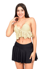 Bare Dezire Knitted Halter Tank Top Bralette For Women - Bare Dezire