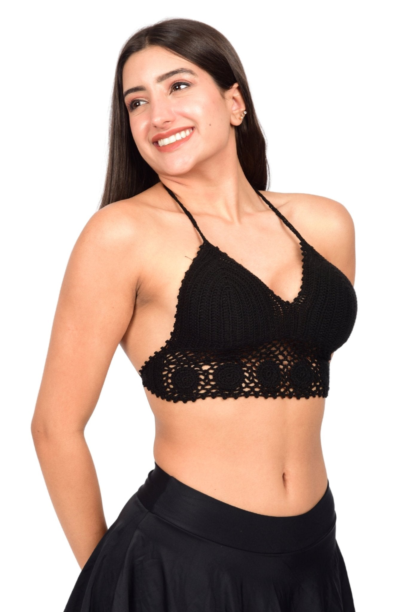 Bare Dezire Knitted Halter Tank Top Bralette For Women - Bare Dezire