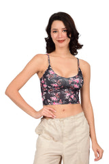 Bare Dezire Lightly Padded Floral printed Cami Top for Women Available in Different Colors - Bare Dezire