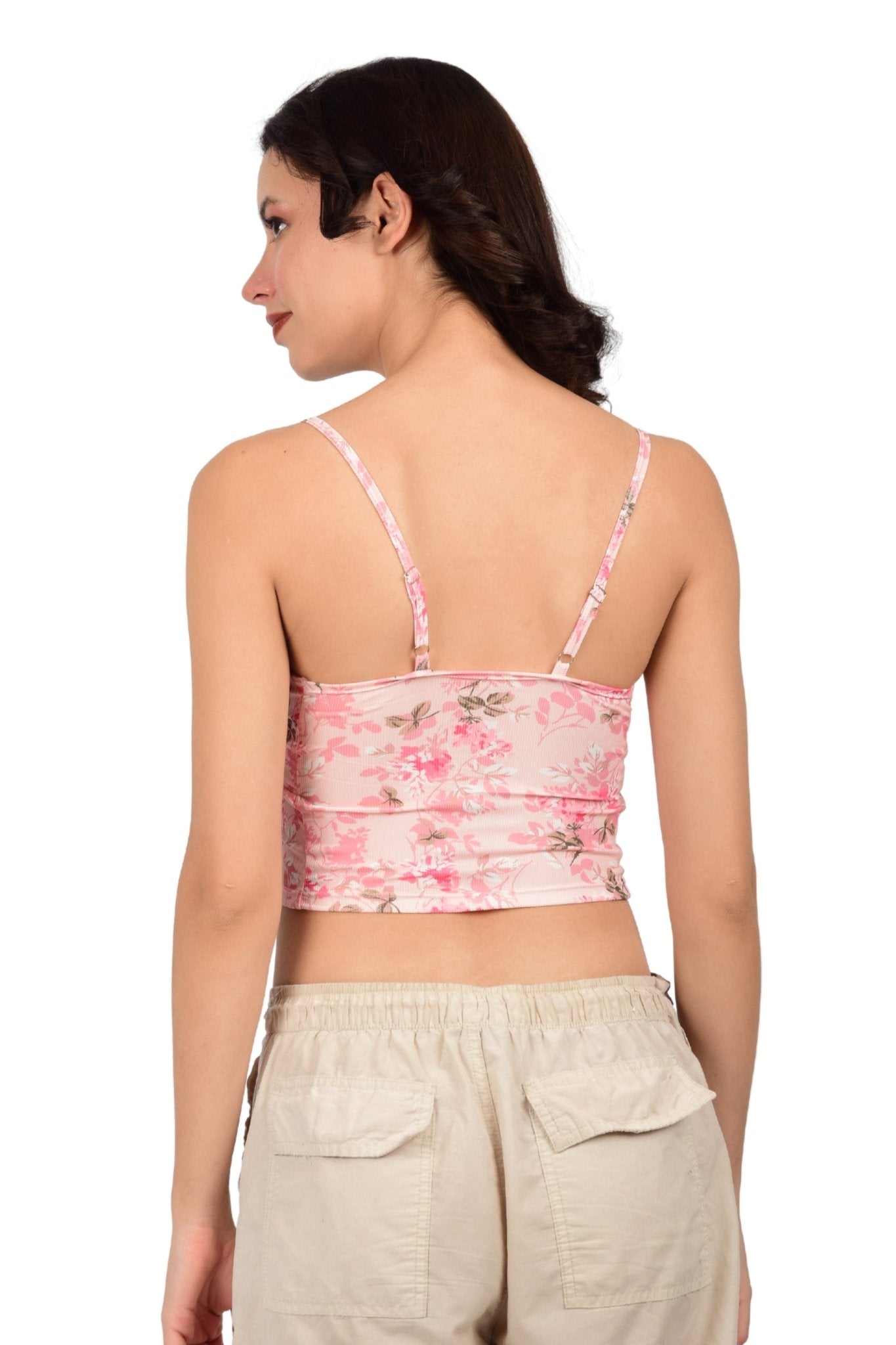 Bare Dezire Lightly Padded Floral printed Cami Top for Women Available in Different Colors - Bare Dezire