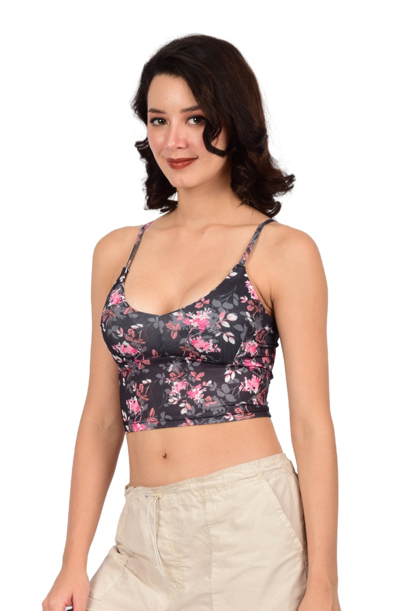 Bare Dezire Lightly Padded Floral printed Cami Top for Women Available in Different Colors - Bare Dezire