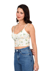 Bare Dezire Lightly Padded Floral printed Cami Top for Women Available in Different Colors - Bare Dezire