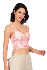 Bare Dezire Lightly Padded Floral printed Cami Top for Women Available in Different Colors - Bare Dezire