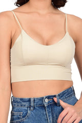 Bare Dezire Lightly Padded Non Wired Full Coverage Cami Top For Women - Bare Dezire