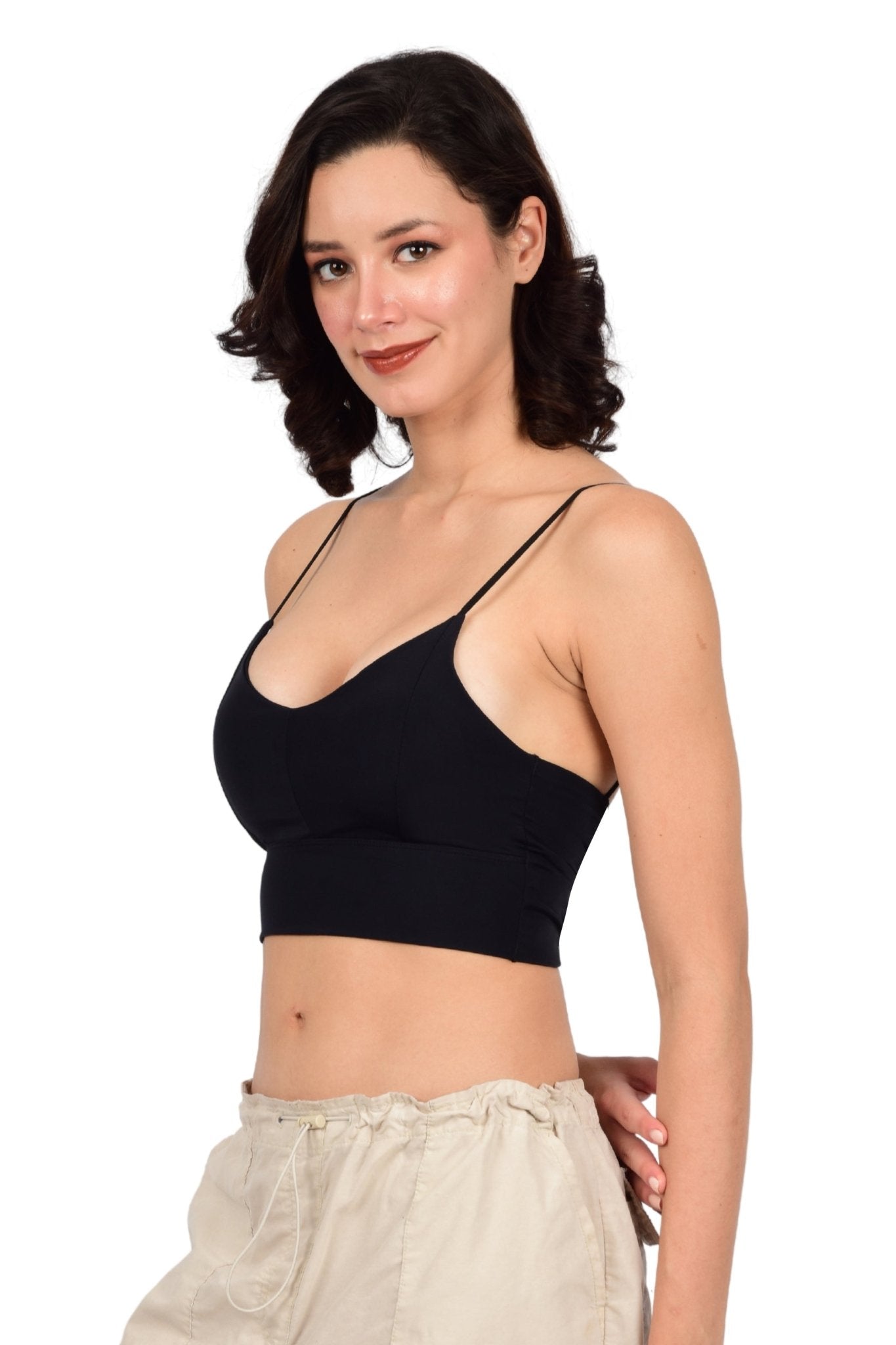 Bare Dezire Lightly Padded Non Wired Full Coverage Cami Top For Women - Bare Dezire