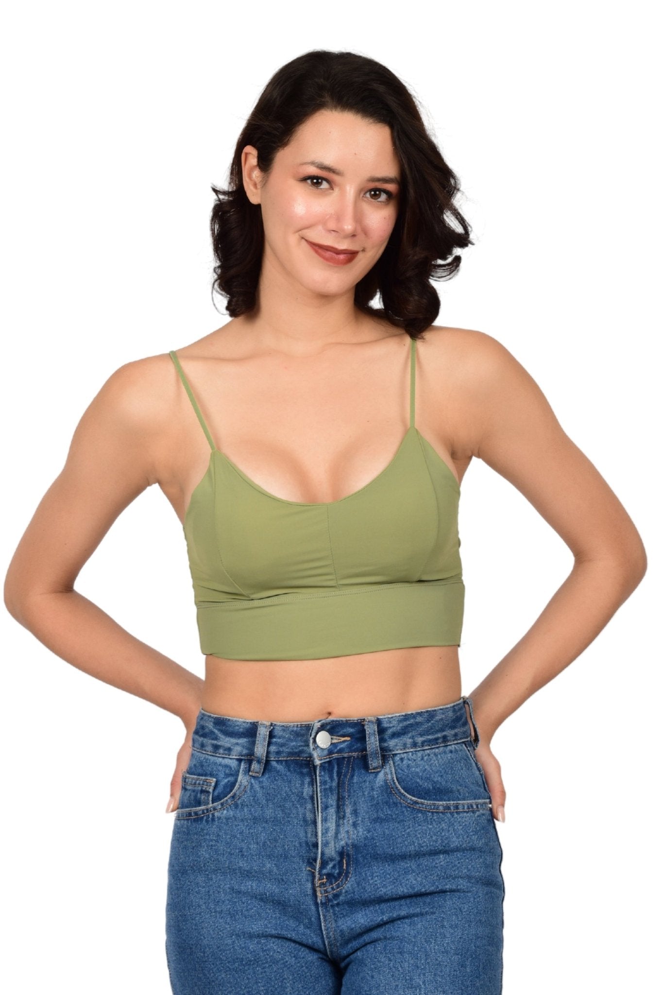 Bare Dezire Lightly Padded Non Wired Full Coverage Cami Top For Women - Bare Dezire