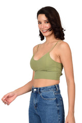 Bare Dezire Lightly Padded Non Wired Full Coverage Cami Top For Women - Bare Dezire