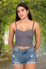 Bare Dezire Lightly Padded Polyamide Cami Top For Women - Bare Dezire