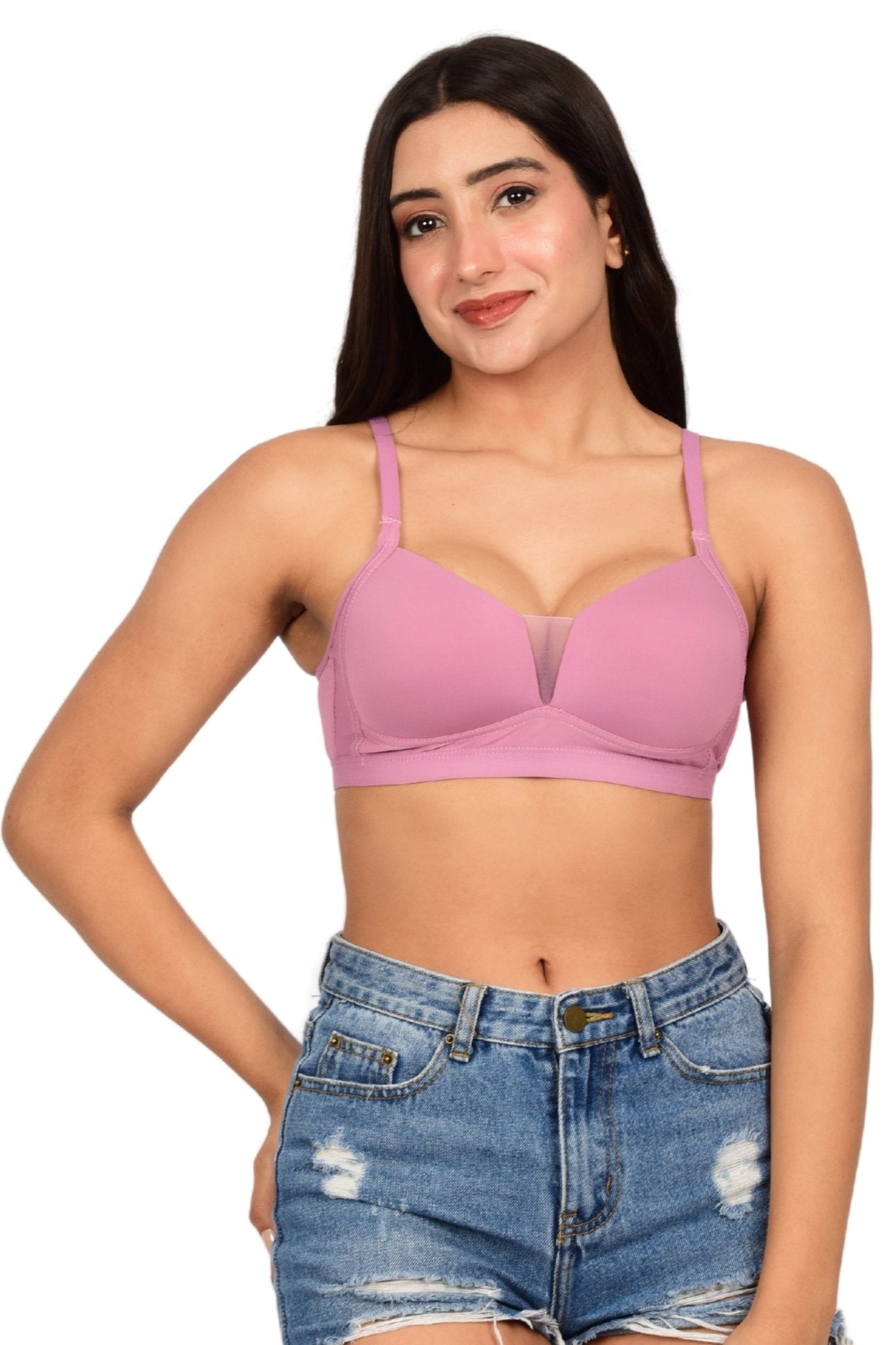 Bare Dezire Lightly Padded Seamless T-shirt Bra for Women - Bare Dezire