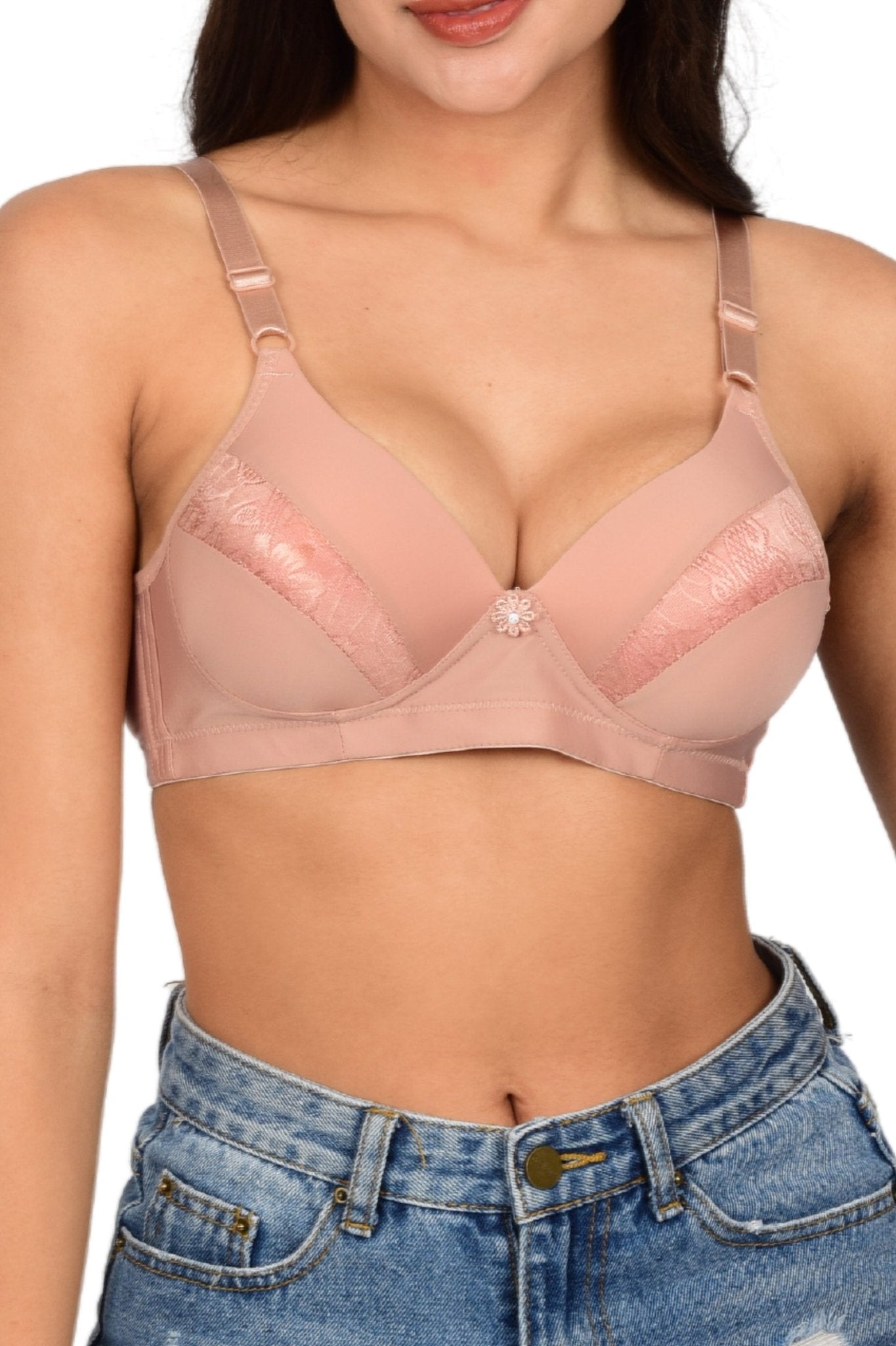 Bare Dezire Non - Wired Beautifully Designed T Shirt Bra for Women - Bare Dezire