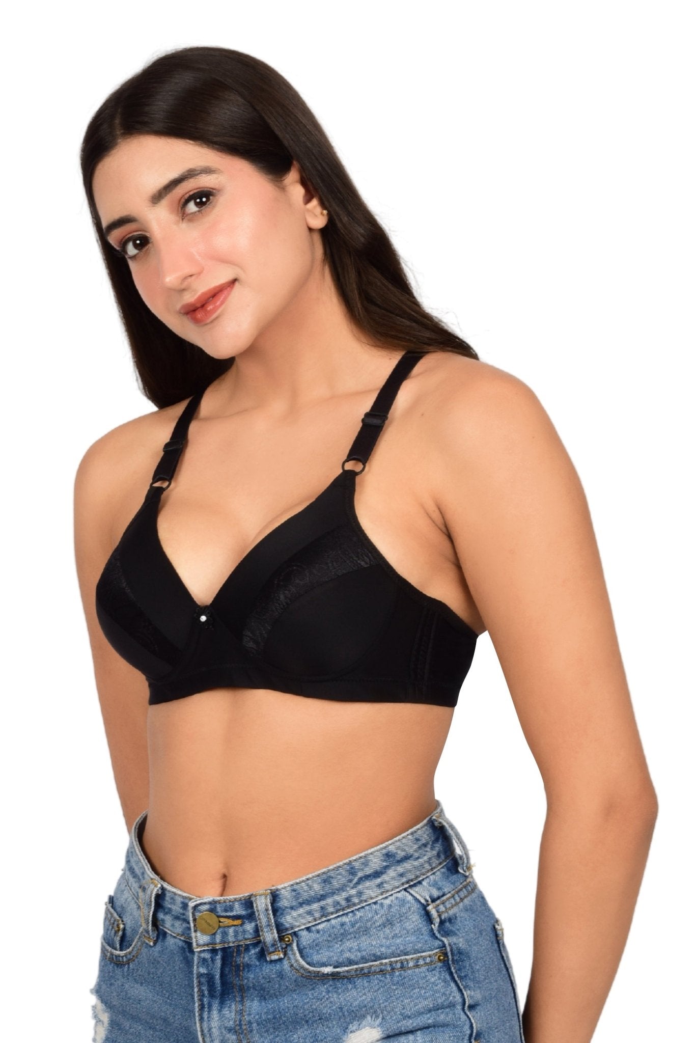 Bare Dezire Non - Wired Beautifully Designed T Shirt Bra for Women - Bare Dezire