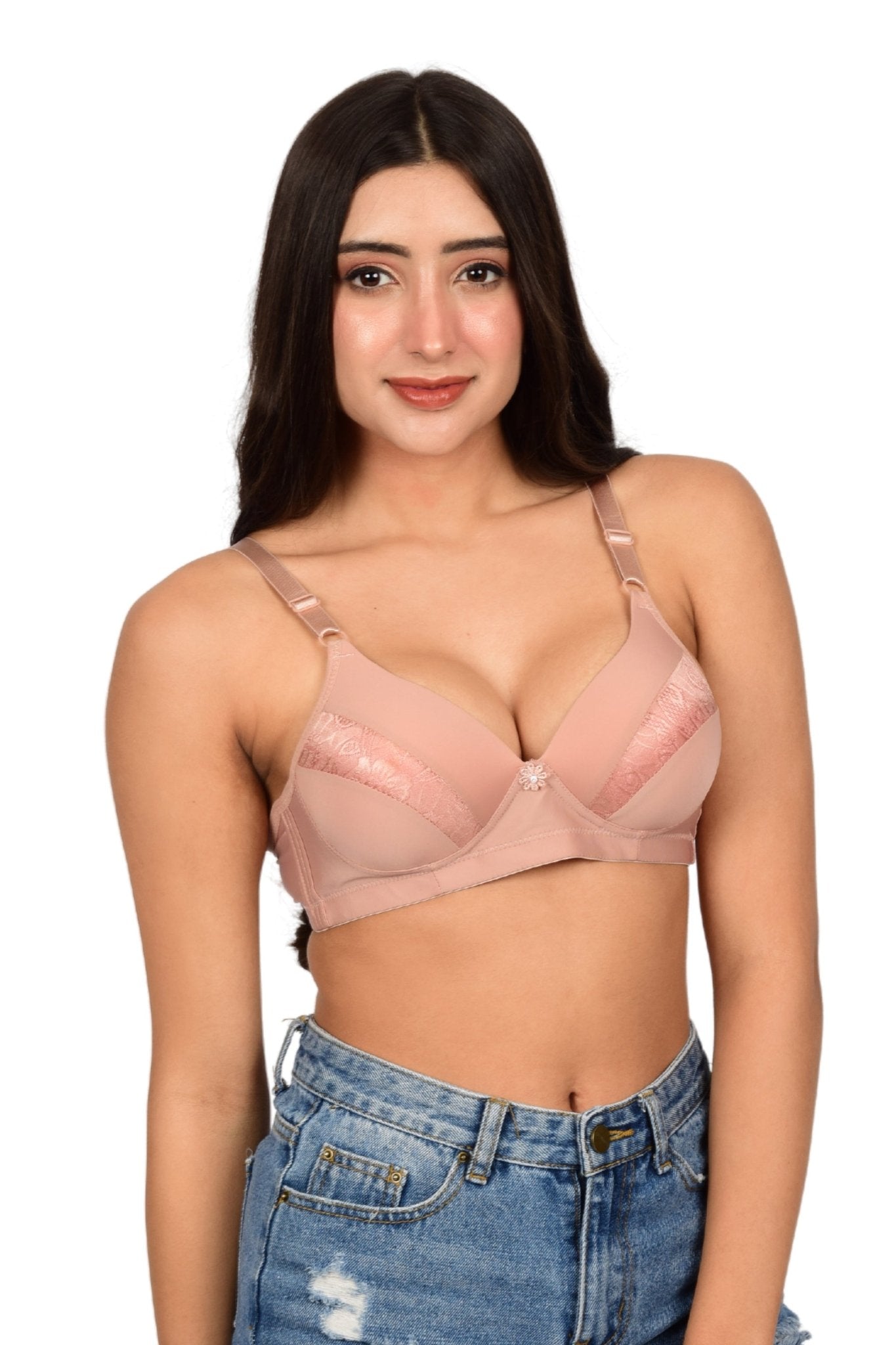 Bare Dezire Non - Wired Beautifully Designed T Shirt Bra for Women - Bare Dezire