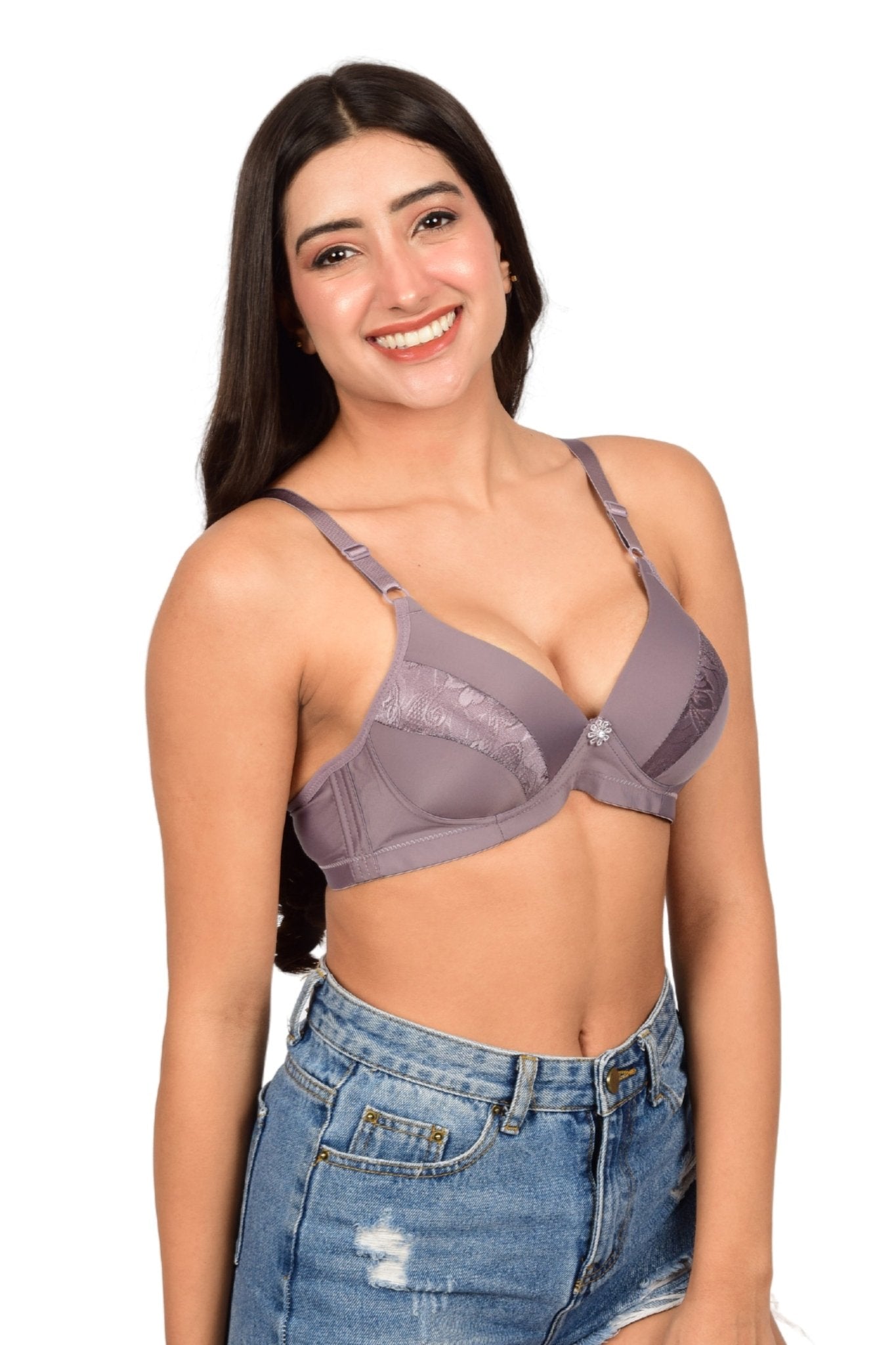 Bare Dezire Non - Wired Beautifully Designed T Shirt Bra for Women - Bare Dezire