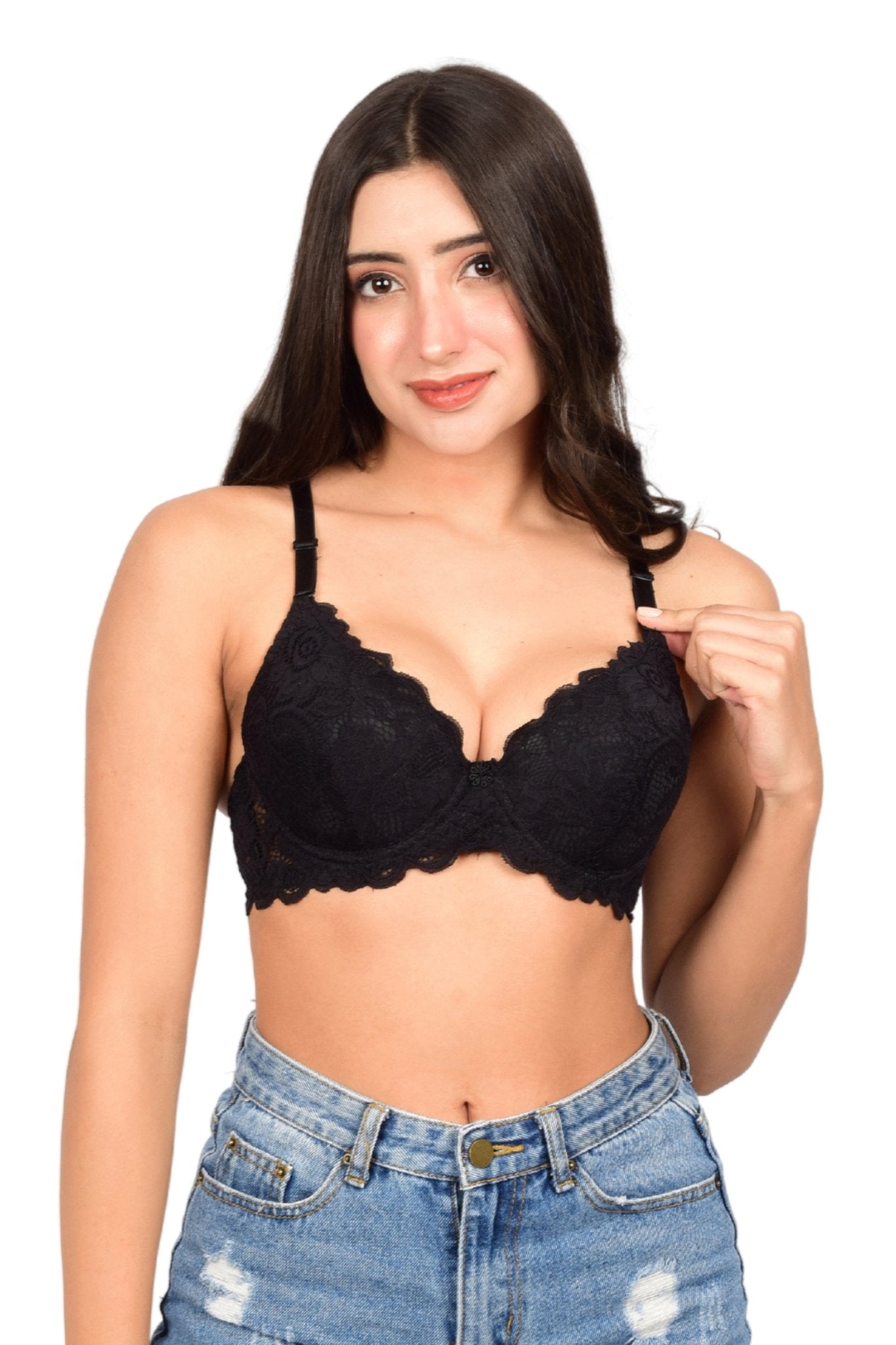 Bare Dezire Padded Demi Cup Coverage Pushup Bra for Women - Bare Dezire