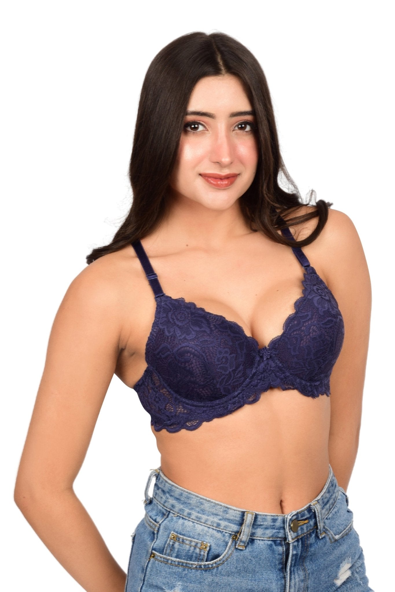 Bare Dezire Padded Demi Cup Coverage Pushup Bra for Women - Bare Dezire