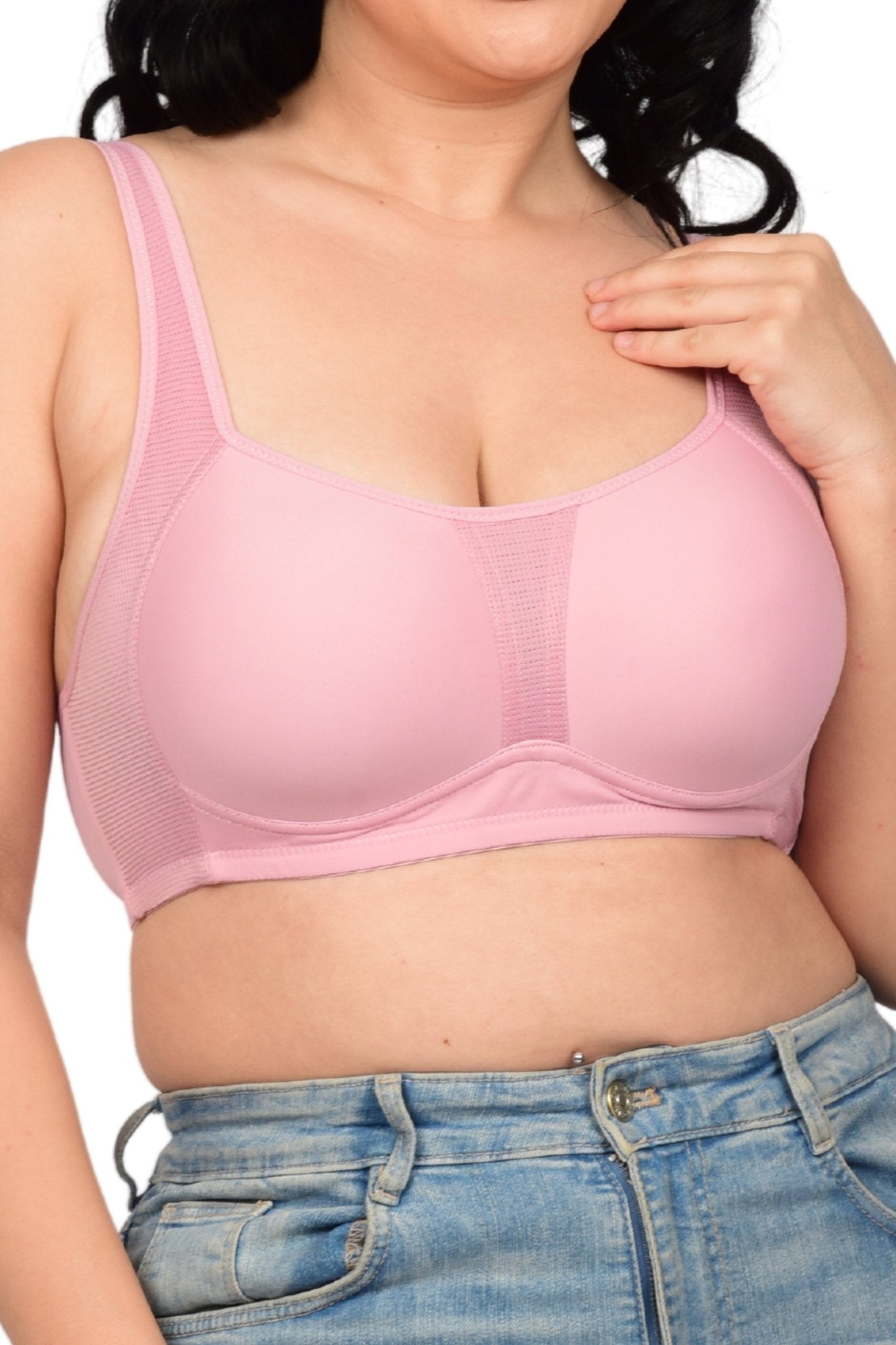 Bare Dezire Padded Full Coverage Wirefree Plus Size T-Shirt Bra for Women - Bare Dezire