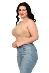 Bare Dezire Padded Full Coverage Wirefree Plus Size T-Shirt Bra for Women - Bare Dezire