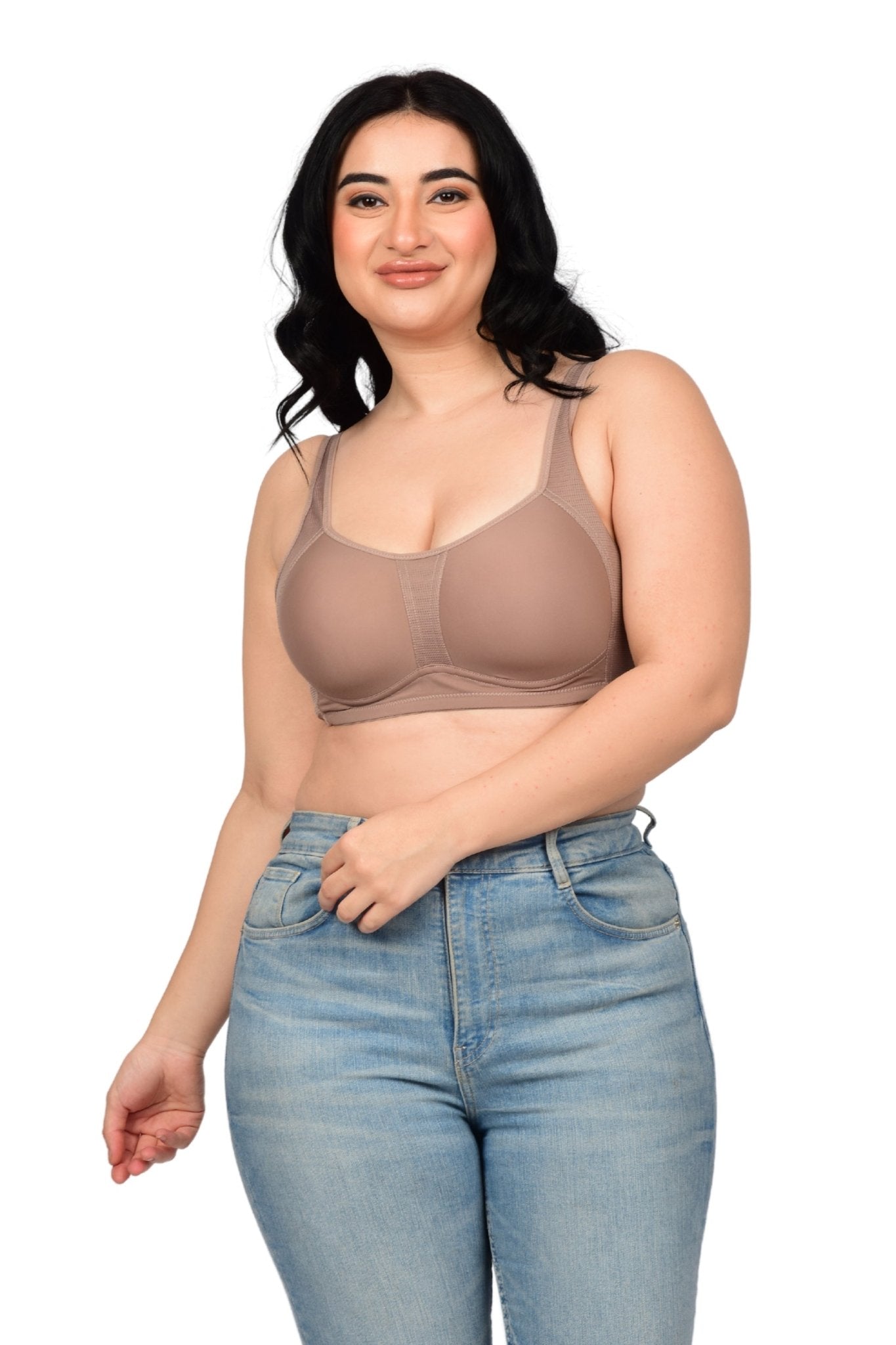 Bare Dezire Padded Full Coverage Wirefree Plus Size T-Shirt Bra for Women - Bare Dezire