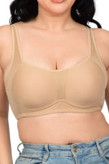 Bare Dezire Padded Full Coverage Wirefree Plus Size T-Shirt Bra for Women - Bare Dezire