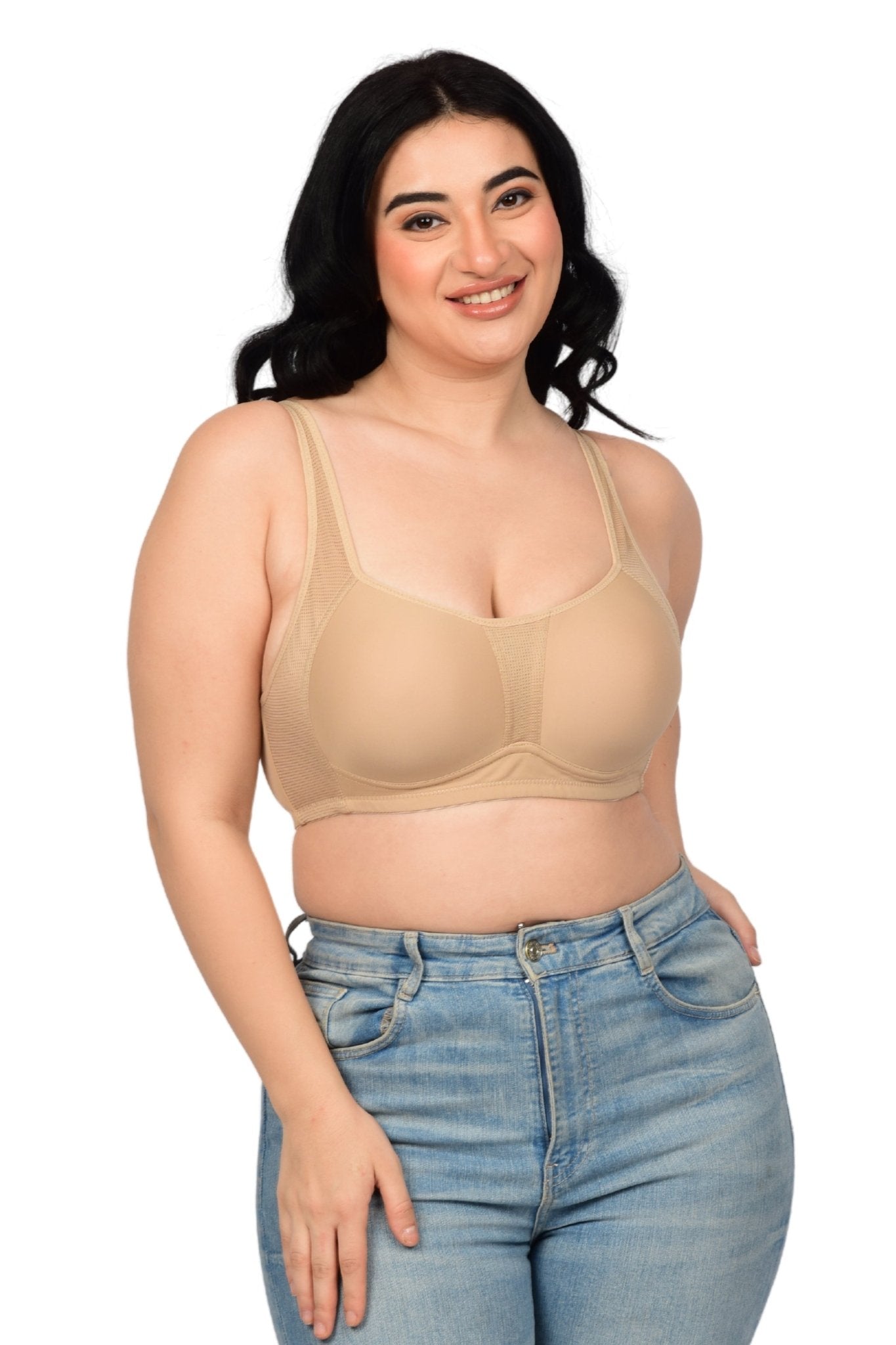 Bare Dezire Padded Full Coverage Wirefree Plus Size T-Shirt Bra for Women - Bare Dezire