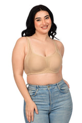 Bare Dezire Padded Full Coverage Wirefree Plus Size T-Shirt Bra for Women - Bare Dezire