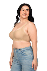 Bare Dezire Padded Full Coverage Wirefree Plus Size T-Shirt Bra for Women - Bare Dezire