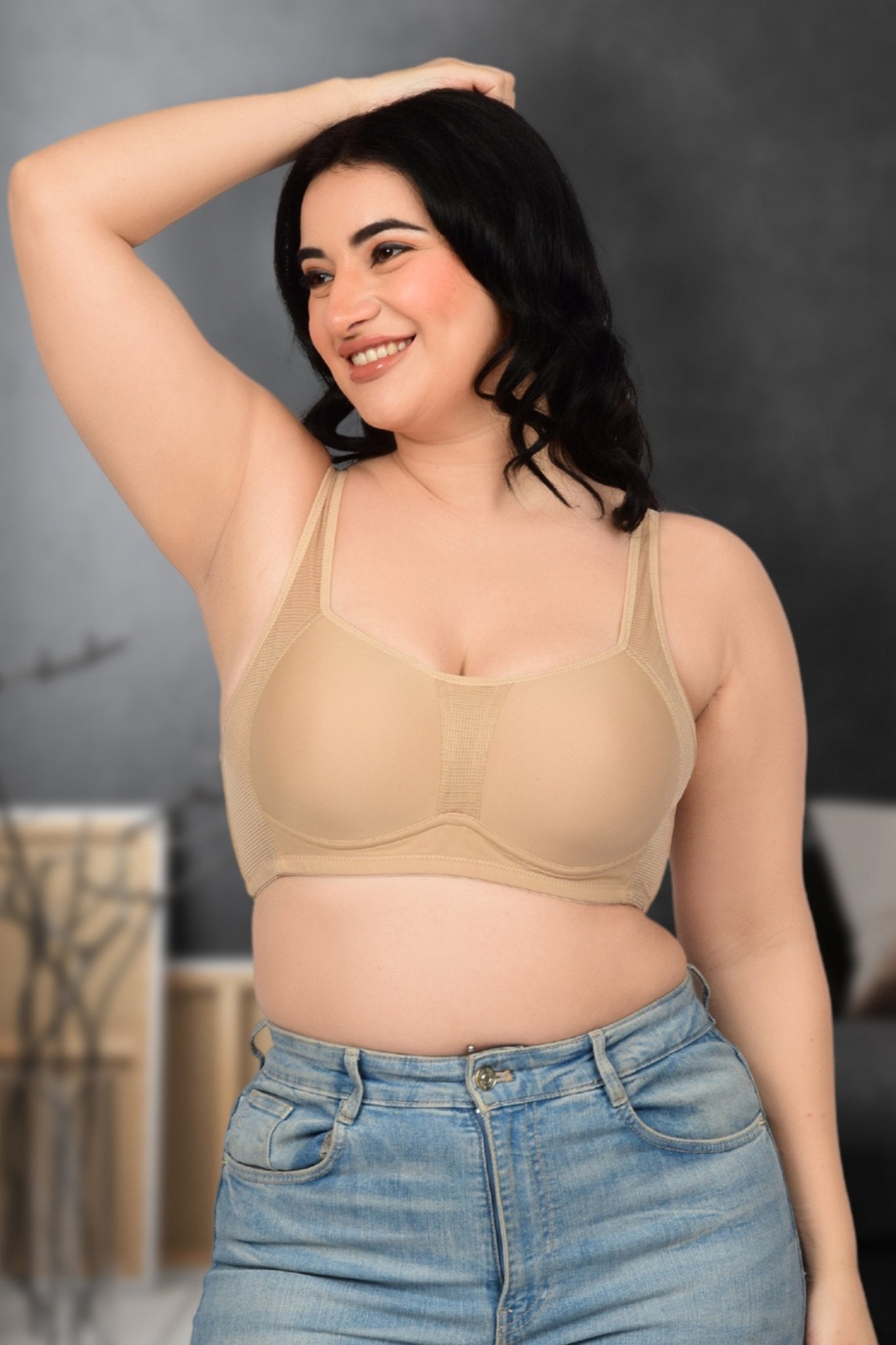 Bare Dezire Padded Full Coverage Wirefree Plus Size T-Shirt Bra for Women - Bare Dezire