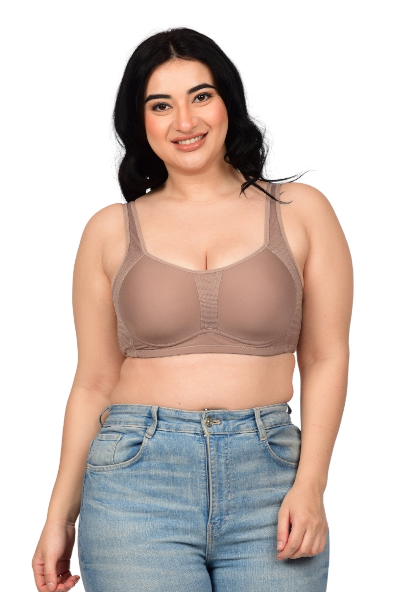 Bare Dezire Padded Full Coverage Wirefree Plus Size T-Shirt Bra for Women - Bare Dezire