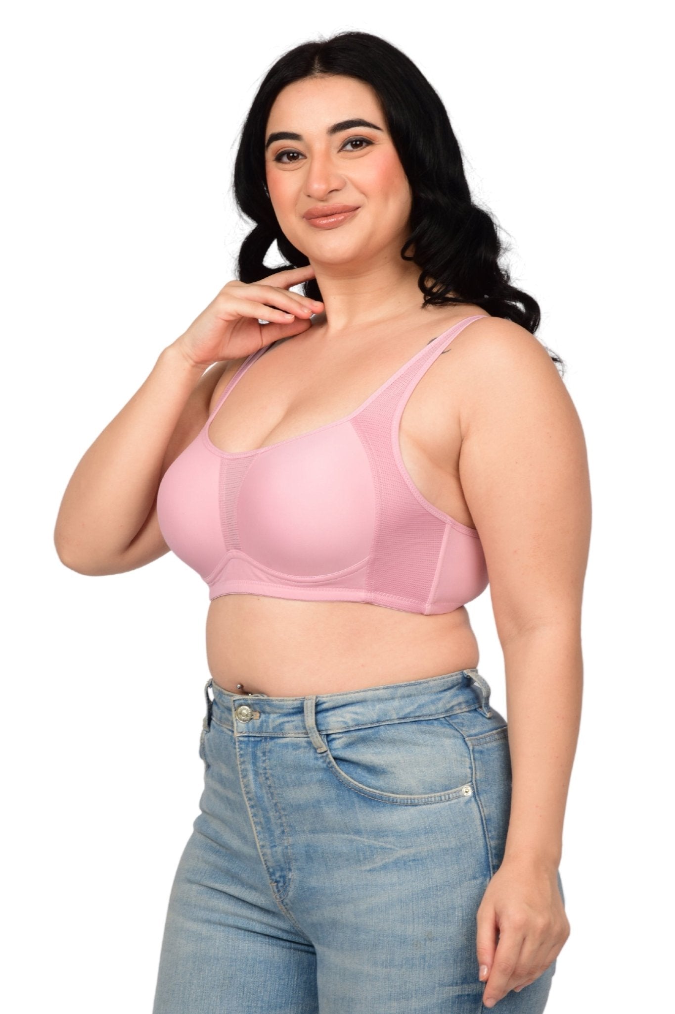 Bare Dezire Padded Full Coverage Wirefree Plus Size T-Shirt Bra for Women - Bare Dezire