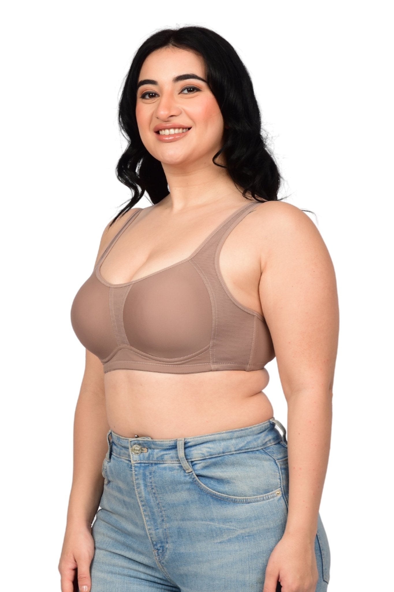 Bare Dezire Padded Full Coverage Wirefree Plus Size T-Shirt Bra for Women - Bare Dezire